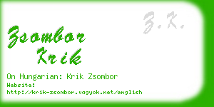 zsombor krik business card